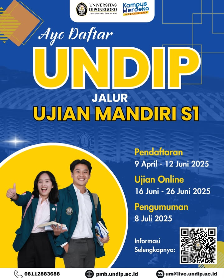 Ujian Mandiri Undip 2025. Foto: Instagram @undip.official