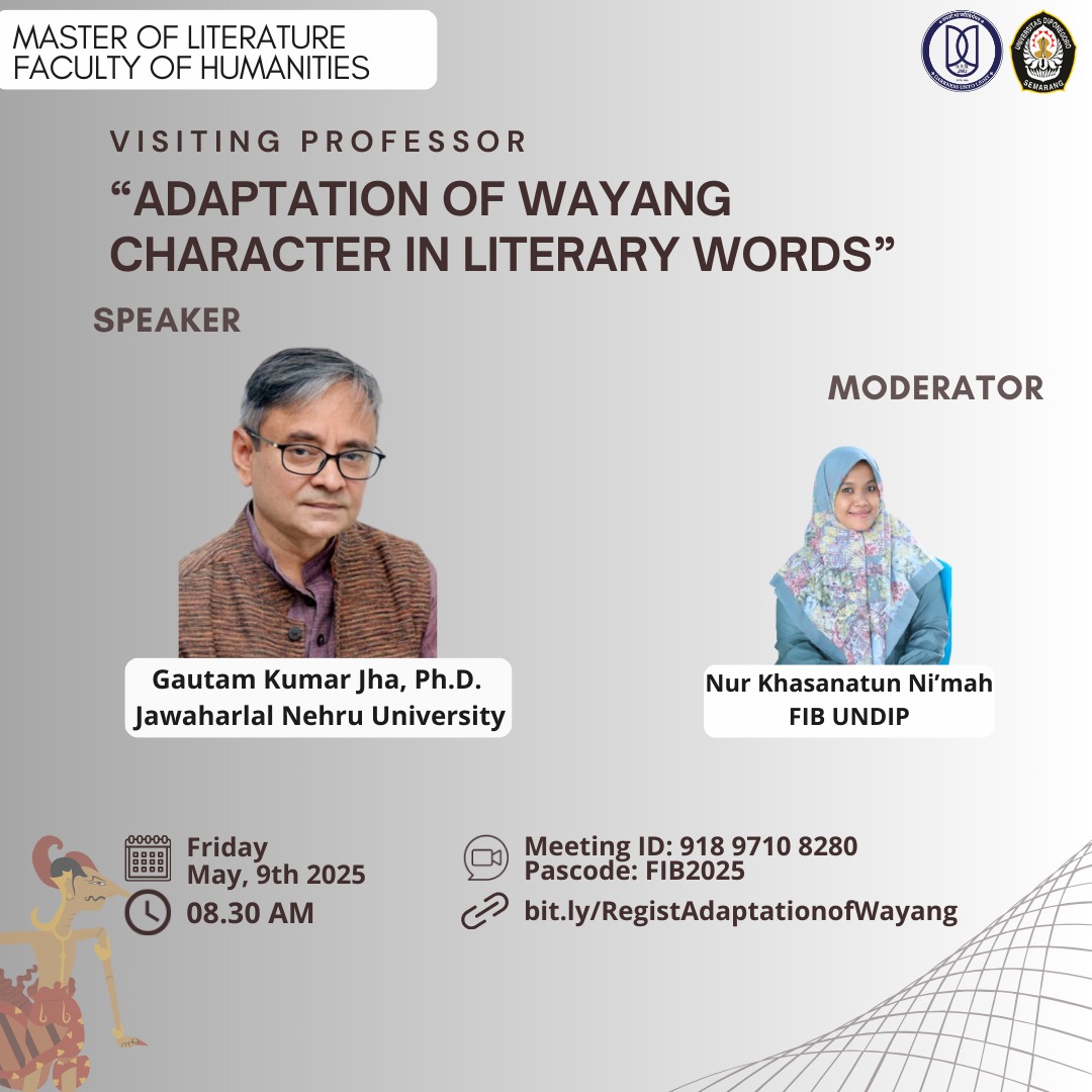 Visiting Professor FIB Undip Bersama Gautam Kumar Jha, Ph.D. dari India.