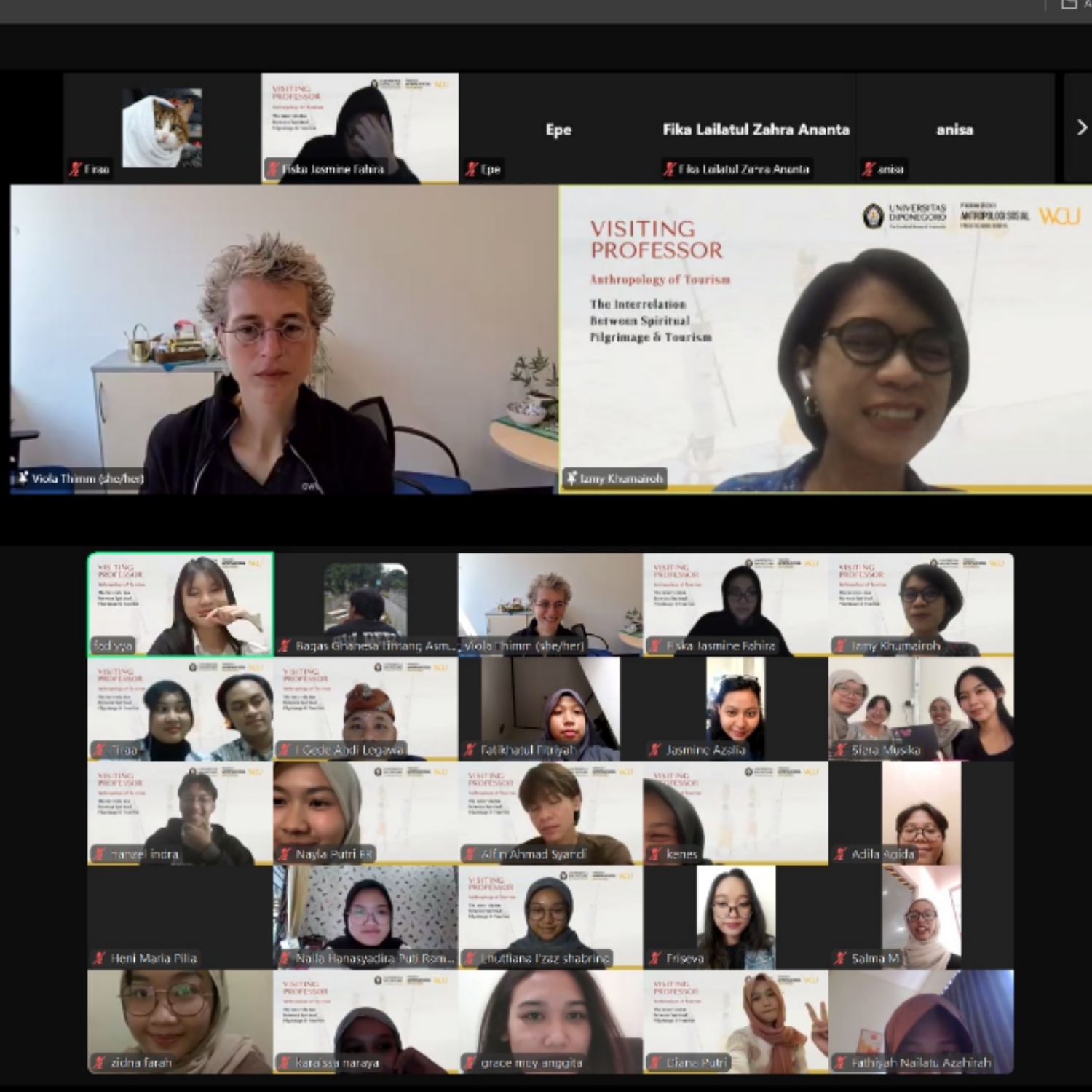 Visiting Professor FIB Undip Bersama PD Dr. Viola Thimm dari University of Erlangen-Nürnberg & University of Heidelberg.