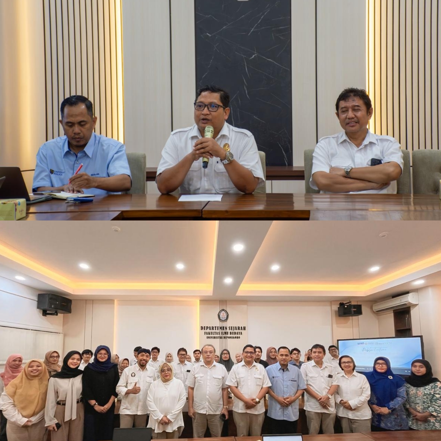 Visiting Professor Program Doktor FIB Undip bersama Prof. Dr. Mohd Roslan Bin Mohd Nor.