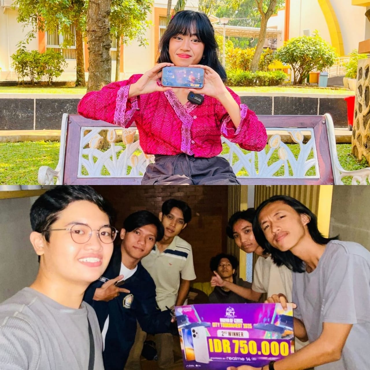 Ghefira Syahira Sufa dan Tim Diponegoro Esport Community.