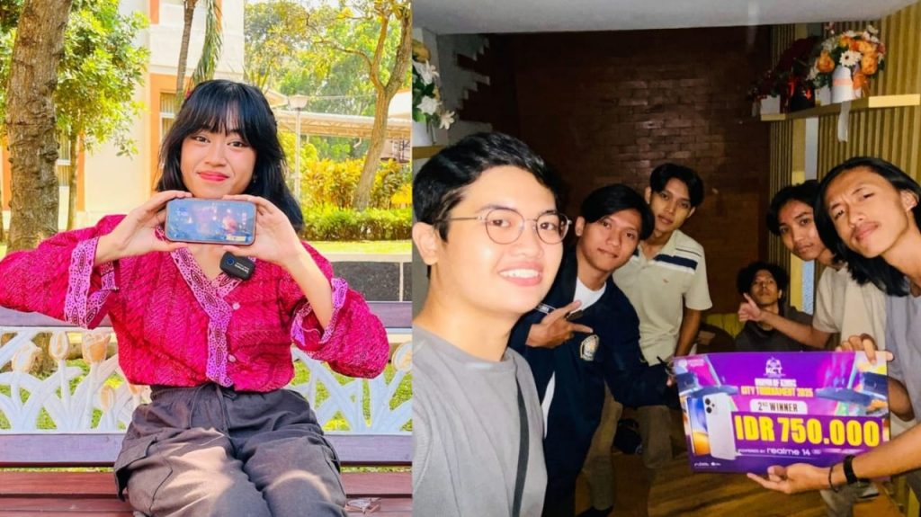 Ghefira Syahira Sufa dan Tim Diponegoro Esport Community.