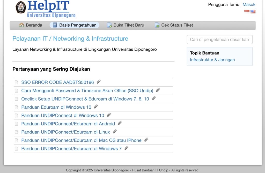 UNDIP Permudah Akses Internet Melalui Layanan Helpdesk IT, Simak Panduan Berikut Ini!